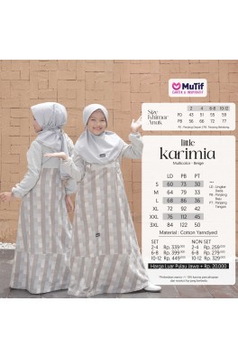 SARIMBIT GAMIS ANAK LITTLE KARIMIA (SET)